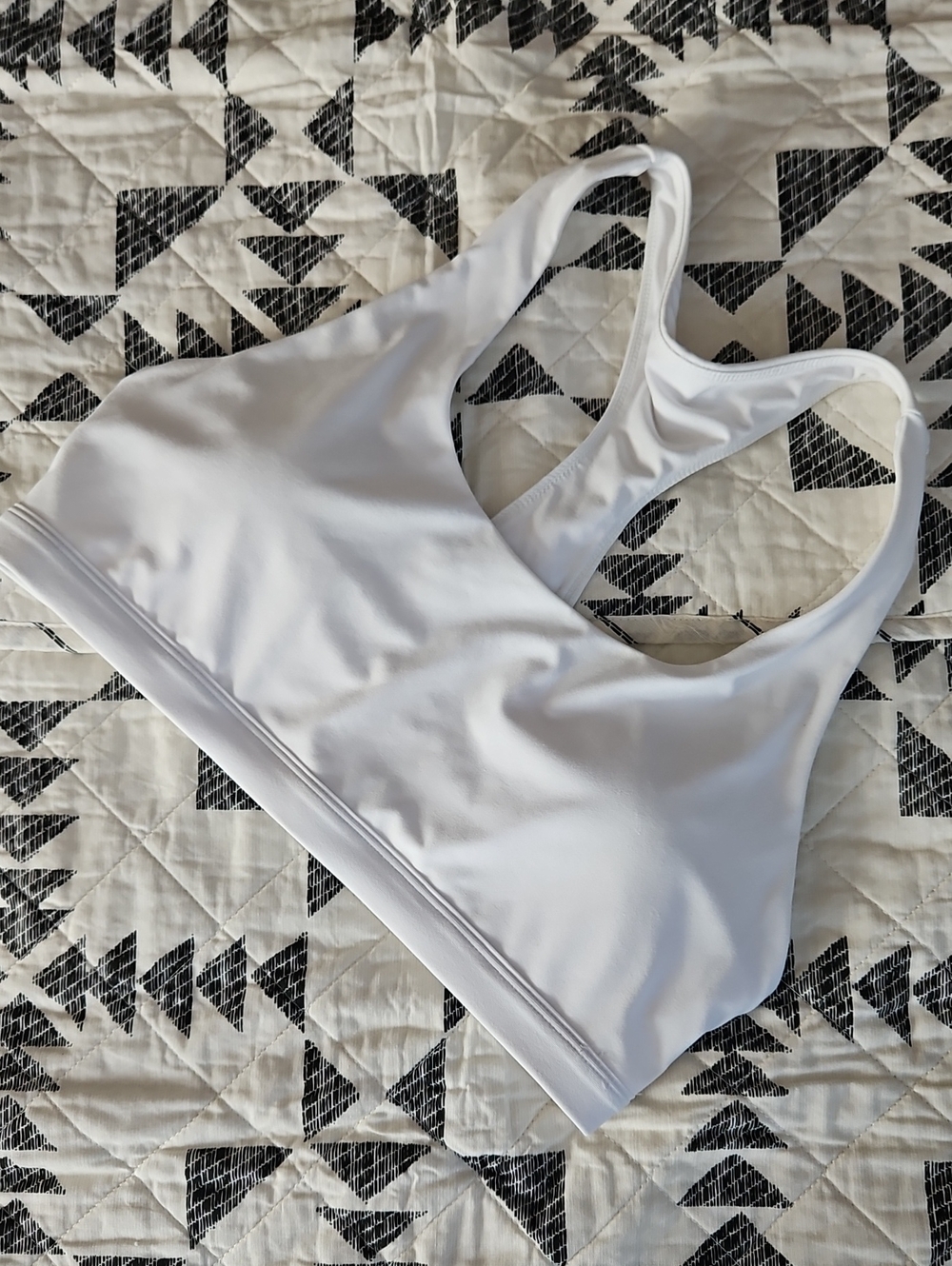 White With Colorful Straps Fabletics Racerback Sports Bra - Women Intimates LG